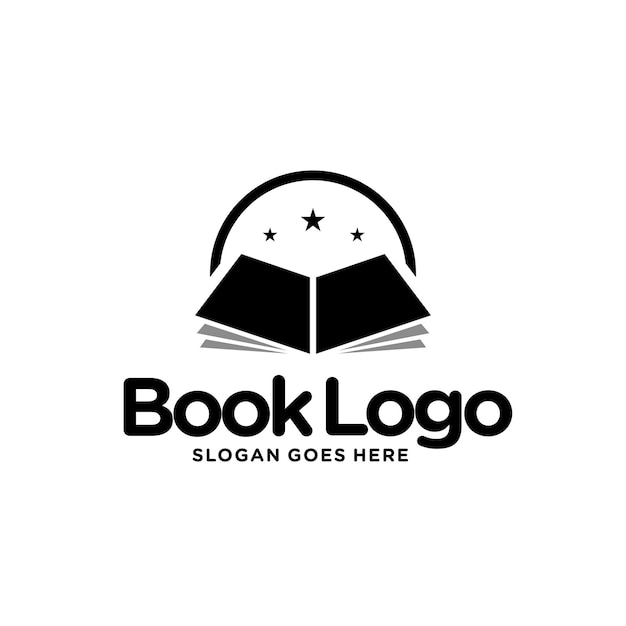 Logo con diseño de libro