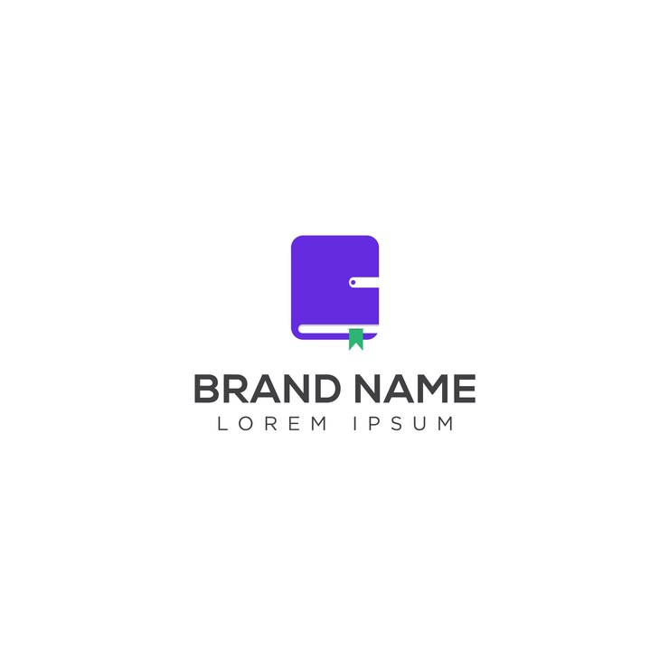 Logo con diseño de libro