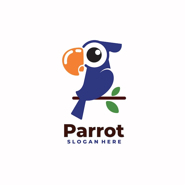 Logo con diseño de loro