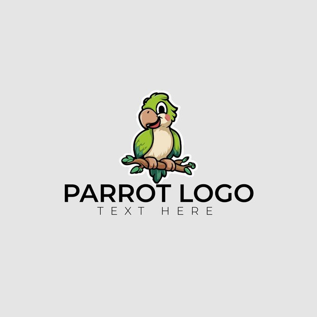 Logo con diseño de loro