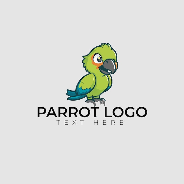 Logo con diseño de loro