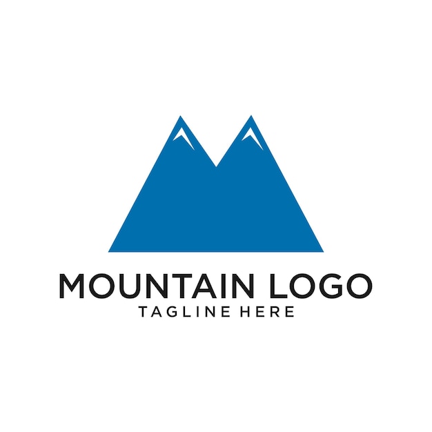 Vector logo con diseño de montaña