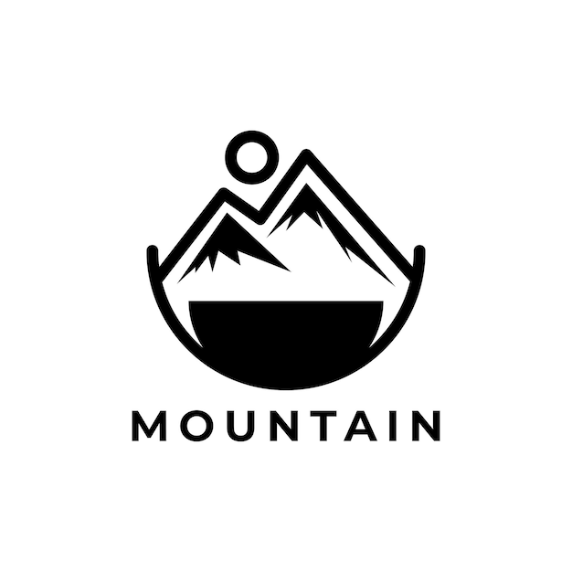 Logo con diseño de montaña