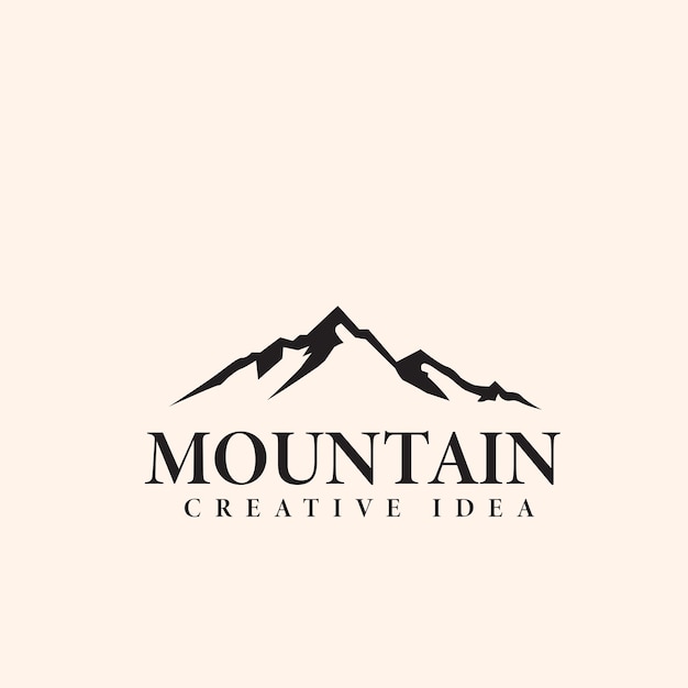 Logo con diseño de montaña