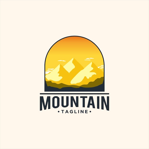 Logo con diseño de montaña