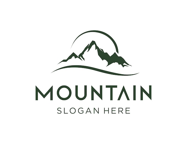 Logo con diseño de montaña