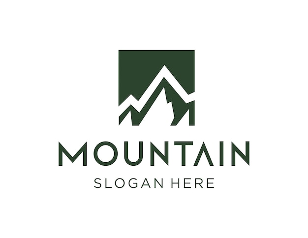 Logo con diseño de montaña