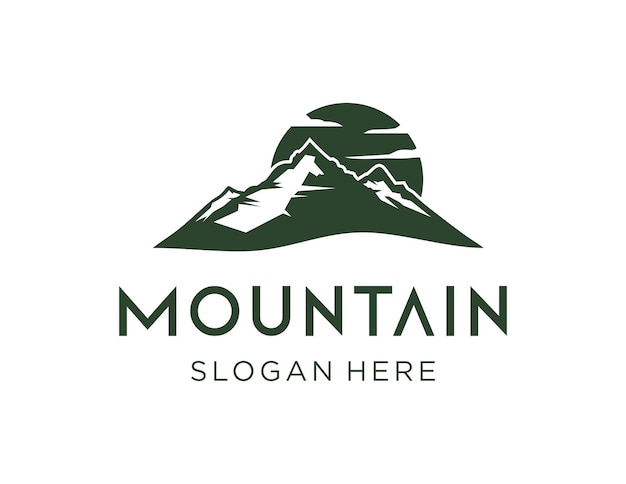 Logo con diseño de montaña