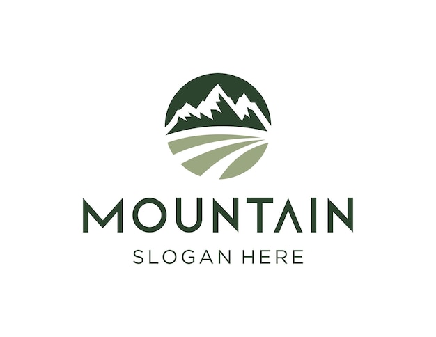 Logo con diseño de montaña