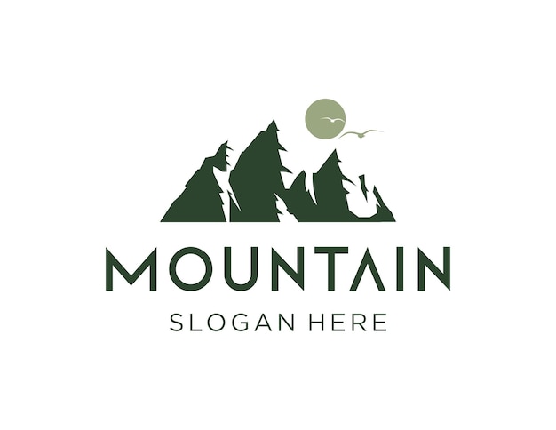 Logo con diseño de montaña