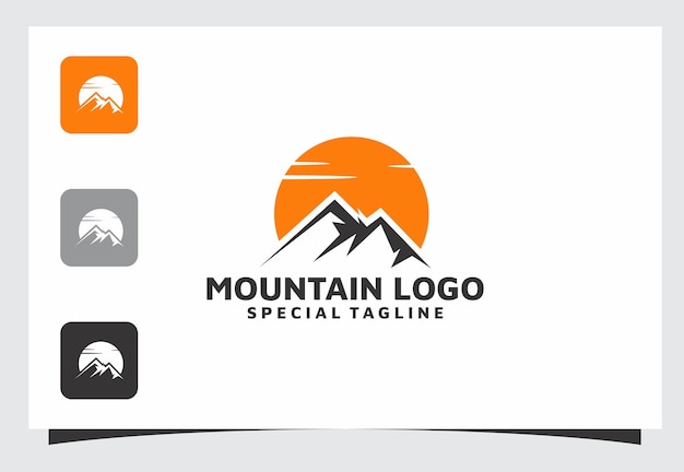 Logo con diseño de montaña