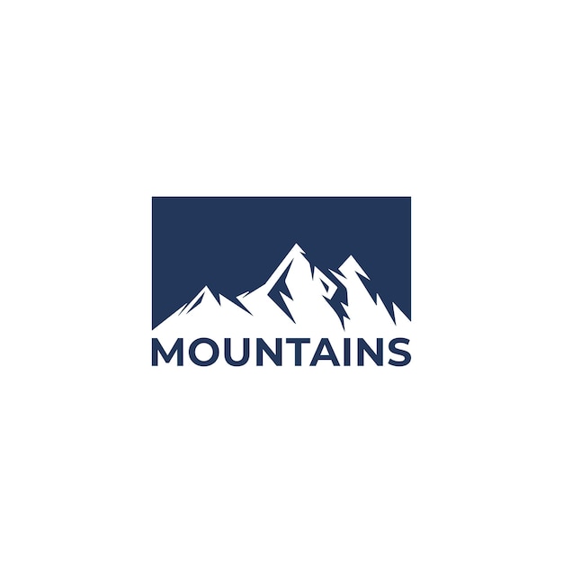 Logo con diseño de montaña