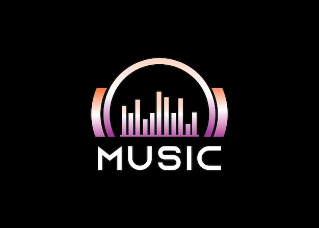 Logo con diseño musical