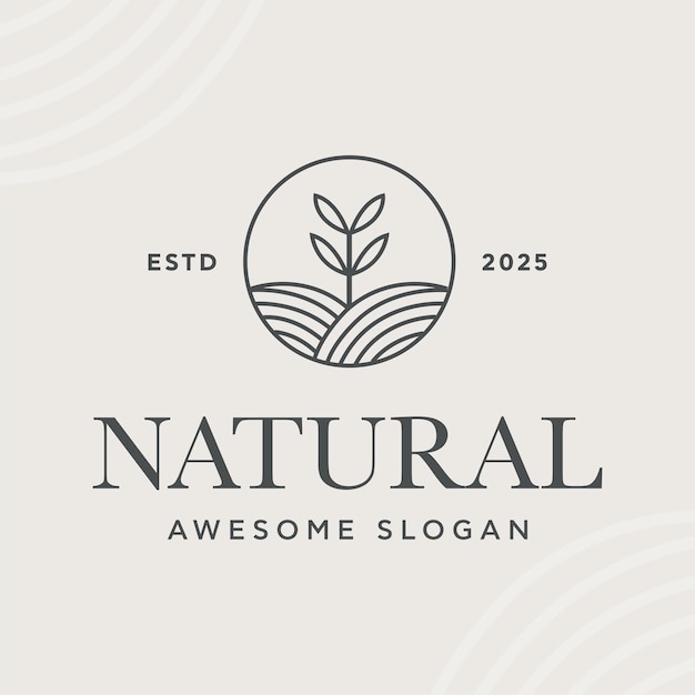 Logo con diseño natural