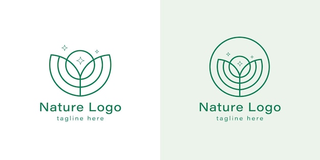 Logo con diseño de naturaleza