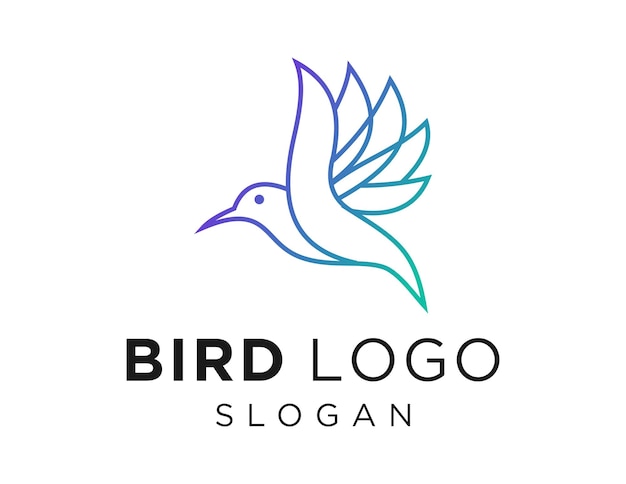 Logo con diseño de pájaro