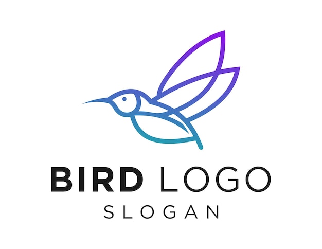 Logo con diseño de pájaro