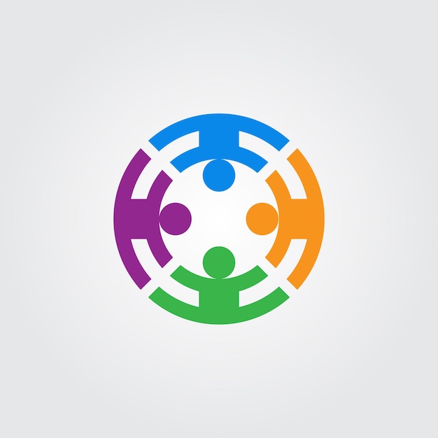 Logo con diseño de personas