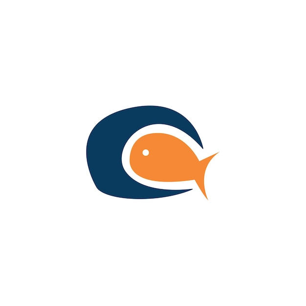 Logo con diseño de pez