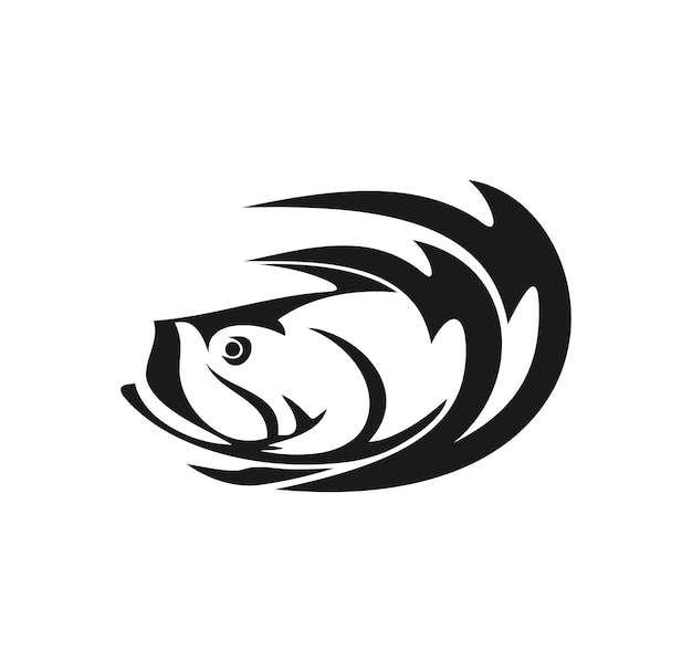 Logo con diseño de pez