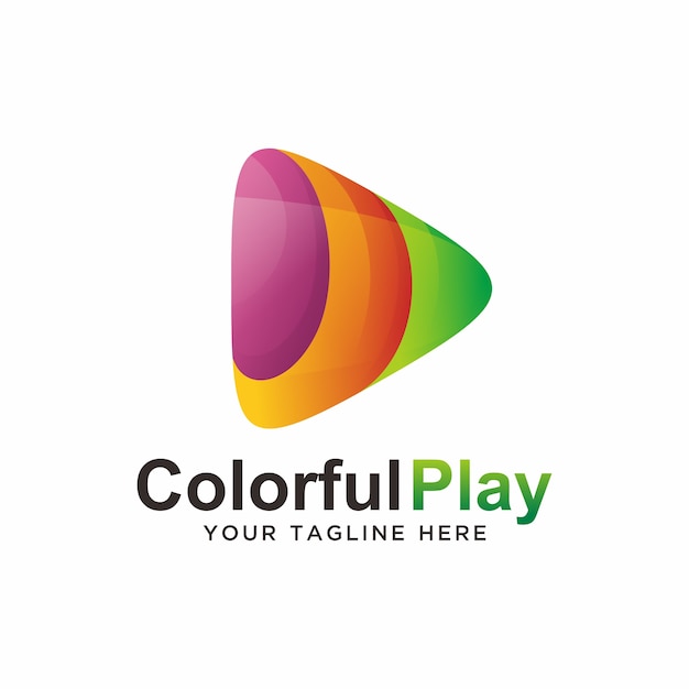 Logo con diseño de play