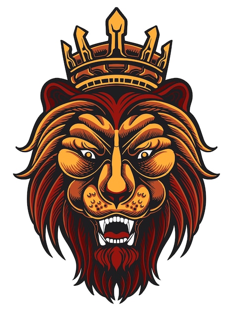Logo con diseño de rey león