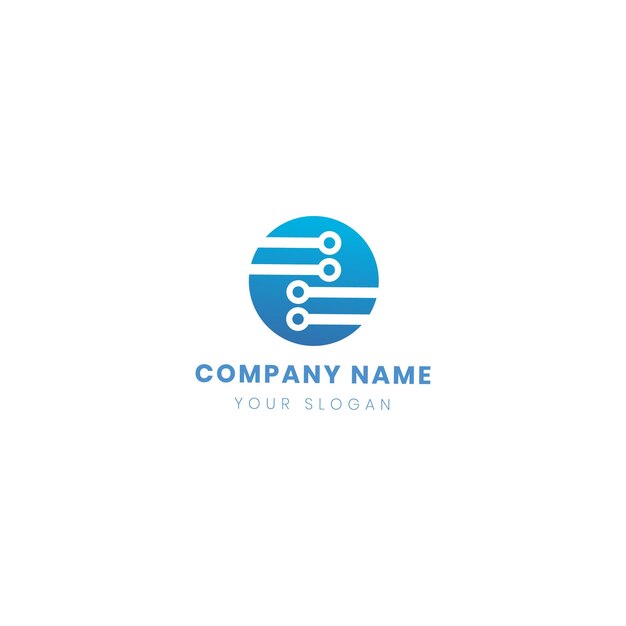 Logo con diseño de tecnología