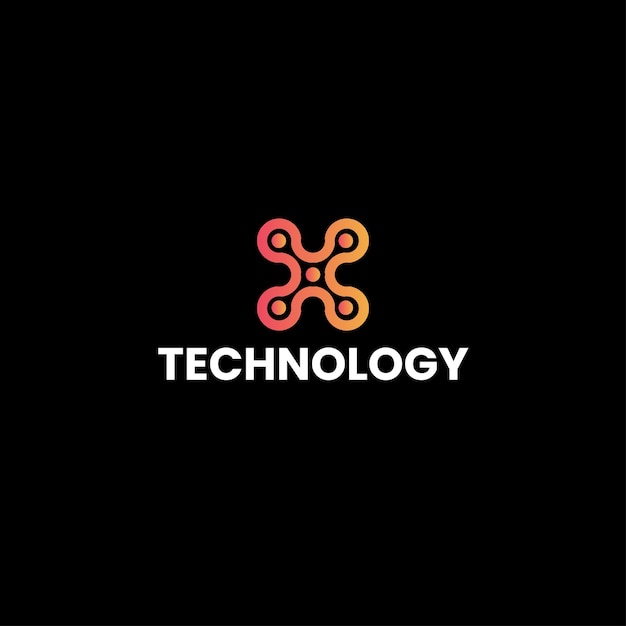 Logo con diseño de tecnología