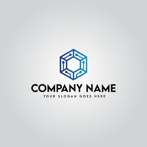 Logo con diseño de tecnología