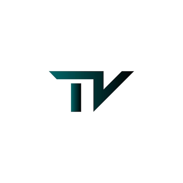 Logo con diseño de televisión