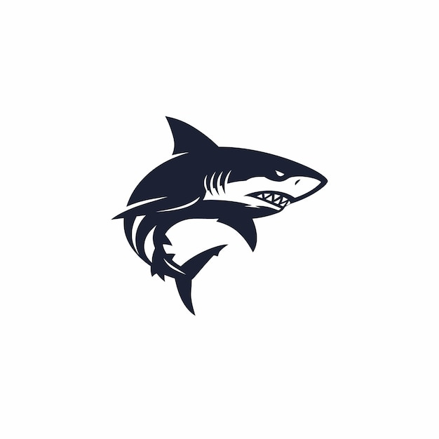 Logo con diseño de tiburón