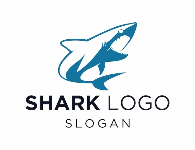 Logo con diseño de tiburón