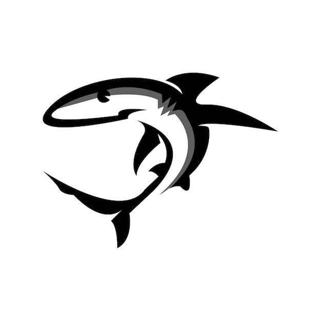 Logo con diseño de tiburón