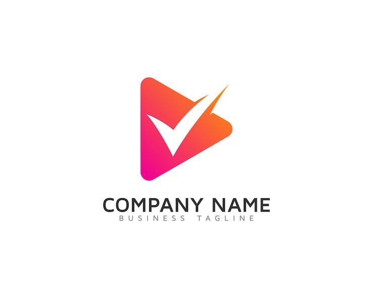 Vector logo con diseño de tick