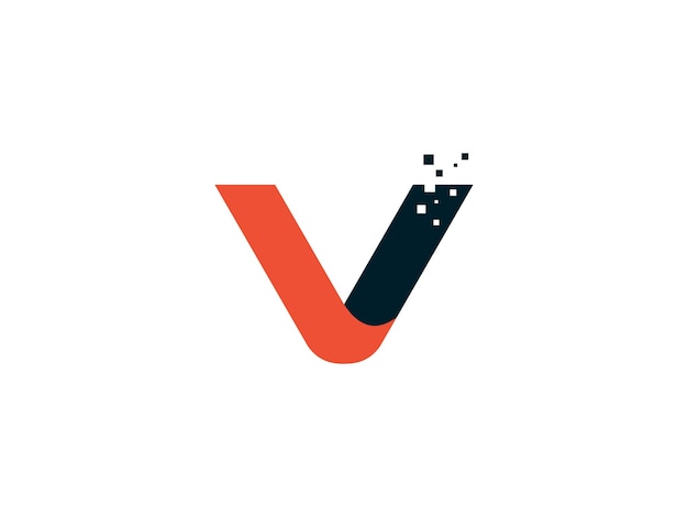 Logo con diseño de v