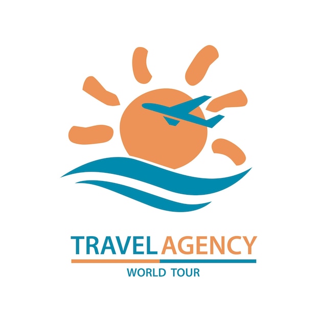 Logo con diseño de viaje