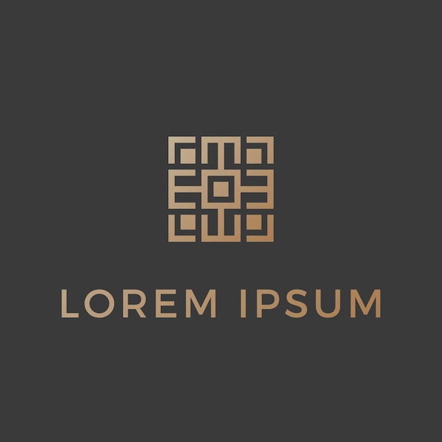 Un logo dorado y negro para un hotel de lujo