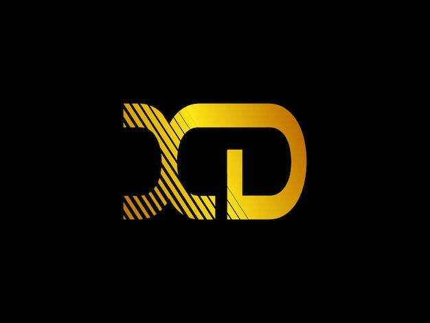 Logo dorado y negro con el titulo xd