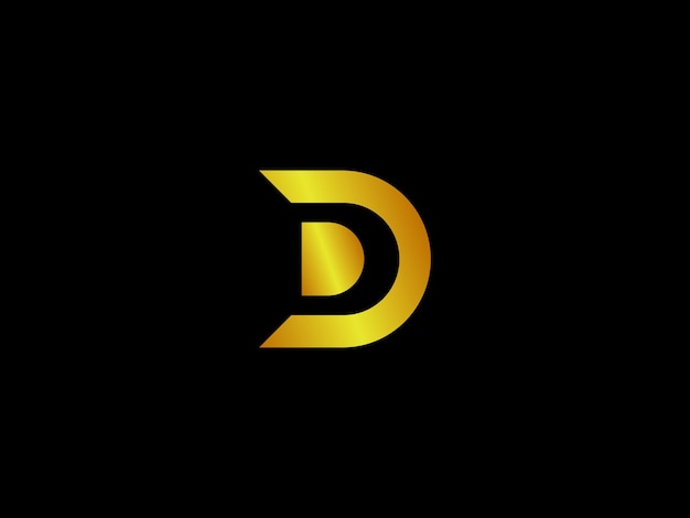 Logo dorado con el título'logo para la d'