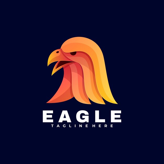 Logo Eagle estilo colorido degradado.