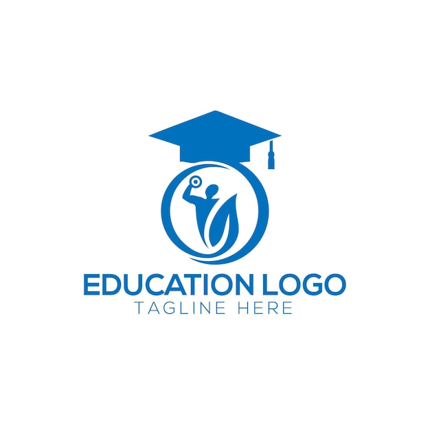 Logo de educación concepto de clase en línea computadora humaneducation logo universidad logo vector