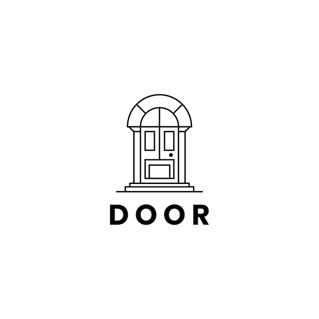 Logo elegante puerta