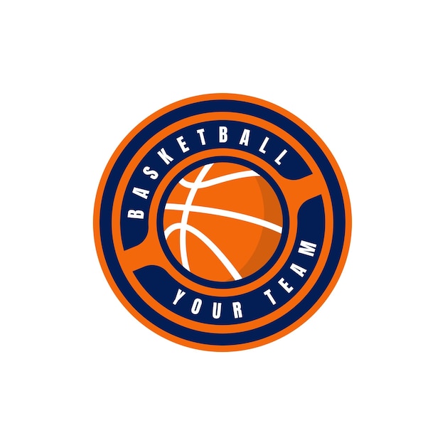 Logo emblema de la competencia de baloncesto