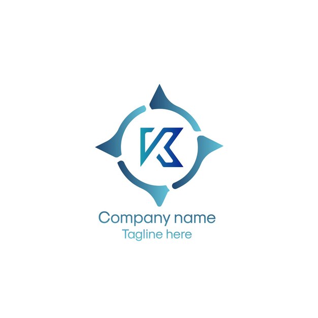 Un logo para la empresa kr, con un círculo y la letra k.