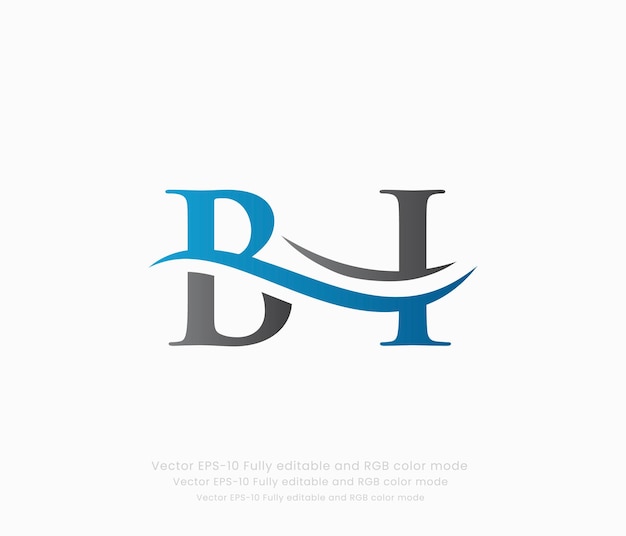 Un logo para una empresa llamada bh