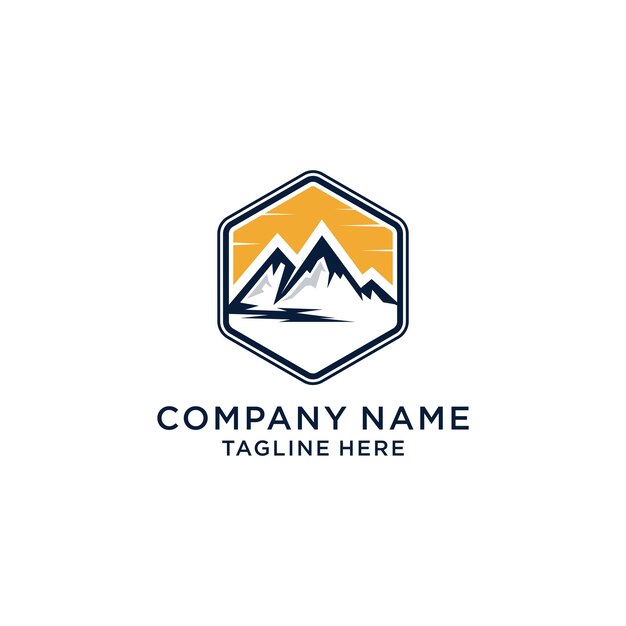 Un logo para una empresa llamada montañas.