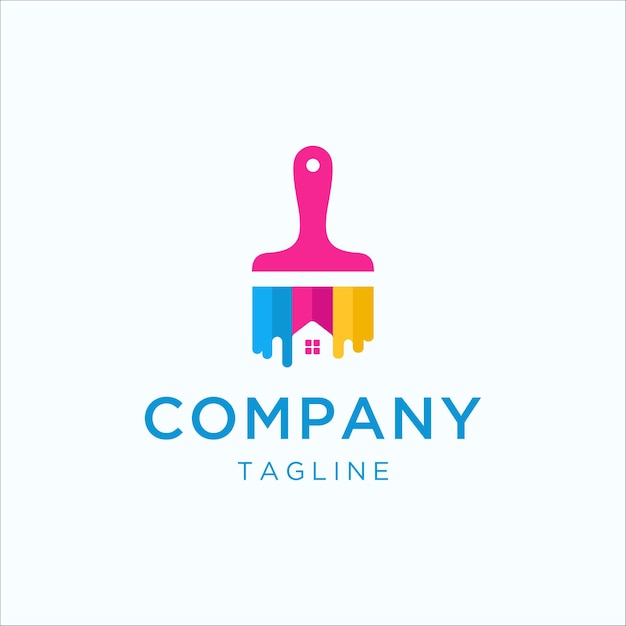 un logo para una empresa de pintura de casas