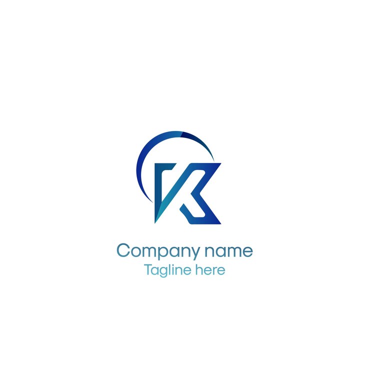 Vector un logo para la empresa rk
