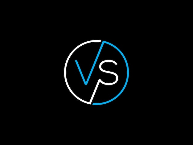 Vector logo para una empresa vs el logo es azul y blanco