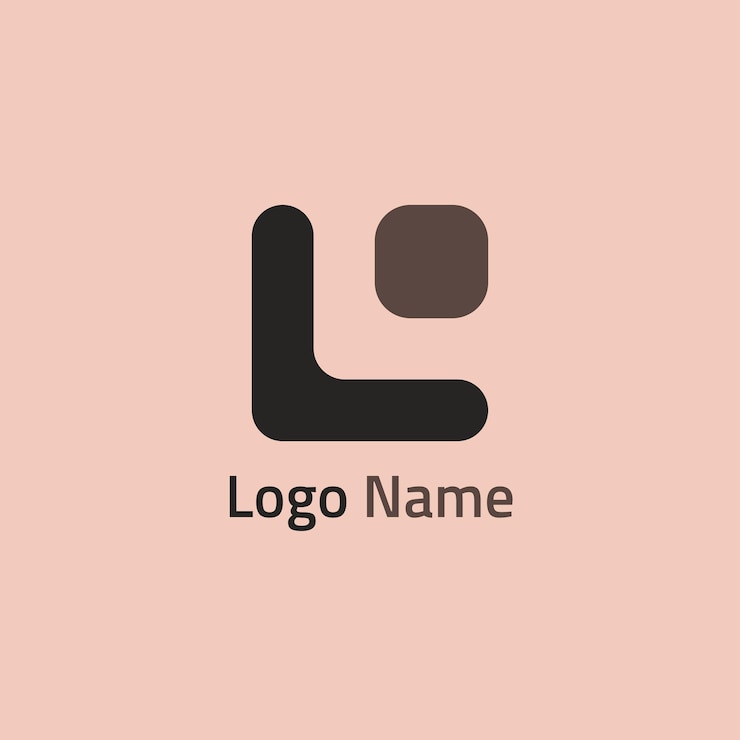 Vector el logo es un pequeño cuadrado y un cuadrado truncado que forma letras.